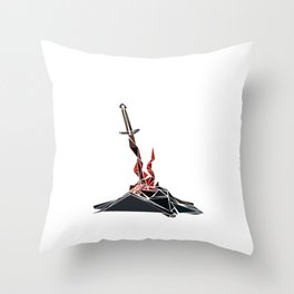 Dark Souls Pixel Bonfire Throw Pillow
