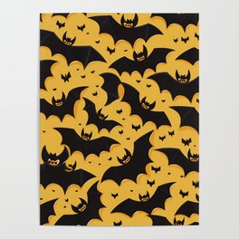 Black Yellow Bats Poster