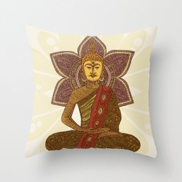 Sitting Buddha Throw Pillow