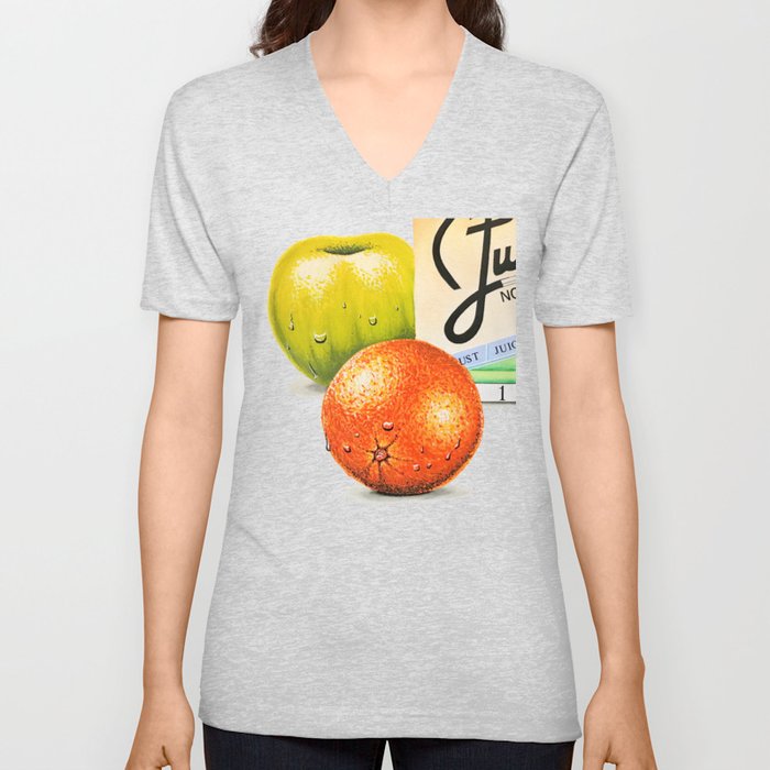 apple and orange fruit V Neck T Shirt