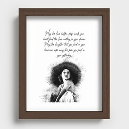 May the love hidden deep Girl Quotes Recessed Framed Print