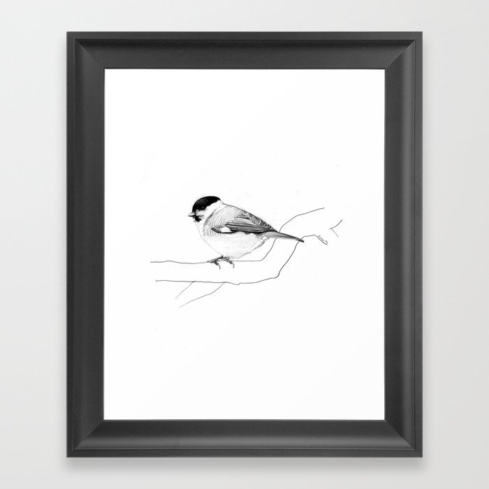 Chickadees Framed Art Print