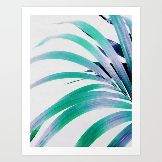 Colored Palm Leaf Art Print
