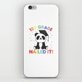 Kids 1st Grade Nailed It Panda Graduation iPhone Skin