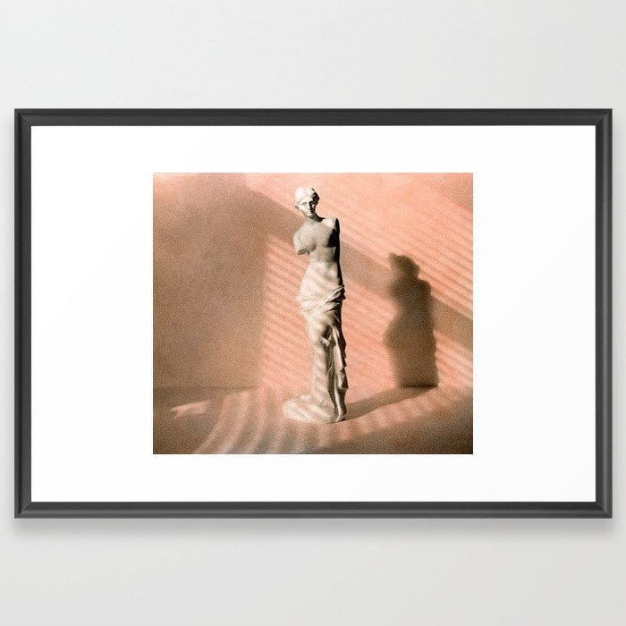 Venus de Milo (Painted B&W Photograph) Framed Art Print