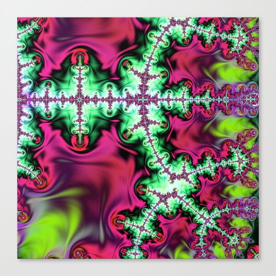Life stream, fractal abstract art Canvas Print