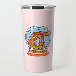 Mushroom Snow Globe Travel Mug