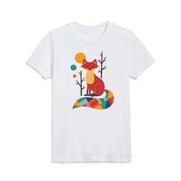 Rainbow Fox Kids T Shirt