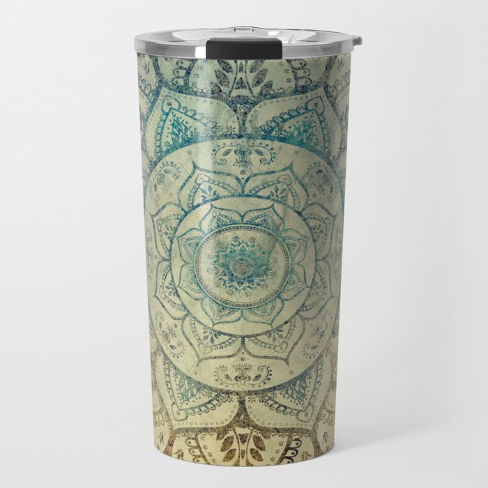 Faded Bohemian Mandala Travel Mug