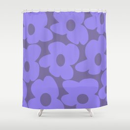 Fushvre Purple Shower Curtain Set 4 Piece Rose with Sparkles Butterfly Shower Cu