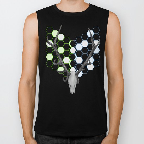 Stag Skull Biker Tank