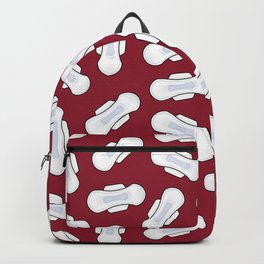 Pads, Sanitary napkins, PMS, Period. Blood Red Backpack