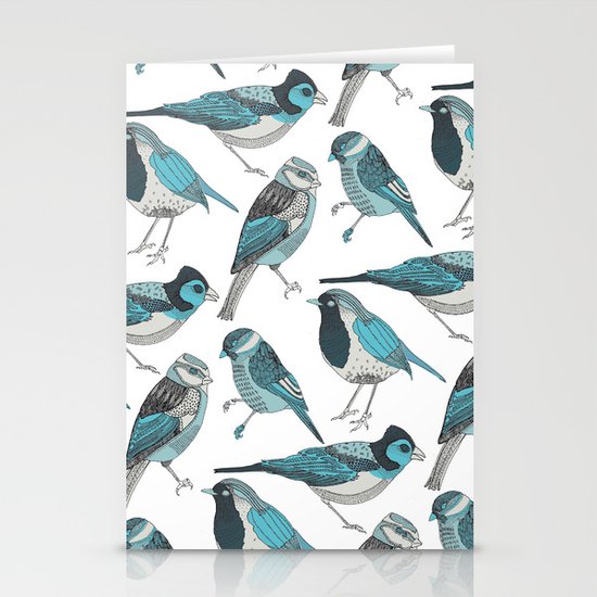 pale green birds Stationery Cards