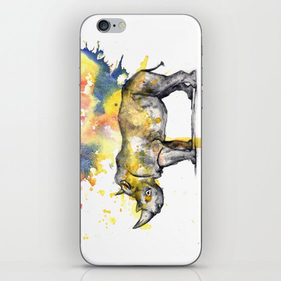 Rhino in a Splash of Color iPhone & iPod Skin