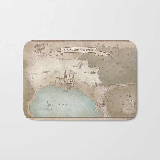 Map of Hogwarts Bath Mat