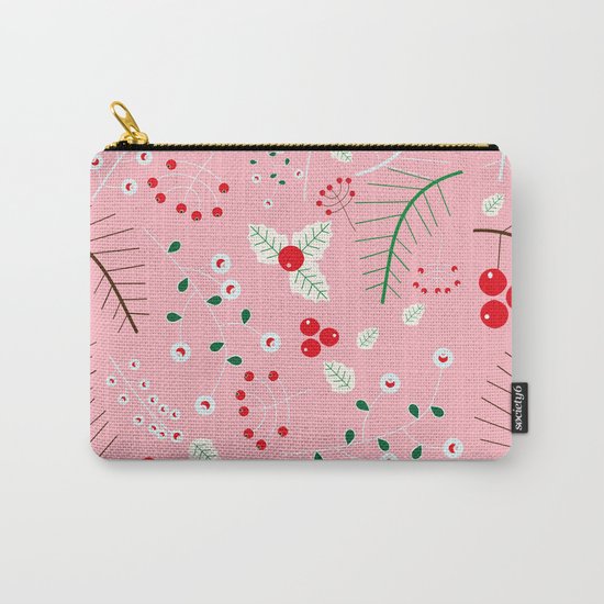mistletoe Pink Carry-All Pouch