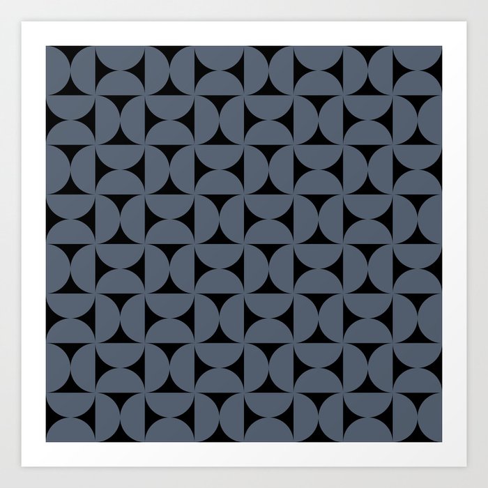 Patterned Geometric Shapes XCII Art Print