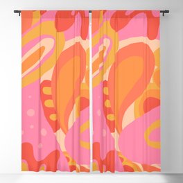 So Trippy Retro Psychedelic Abstract Pattern Blackout Curtain