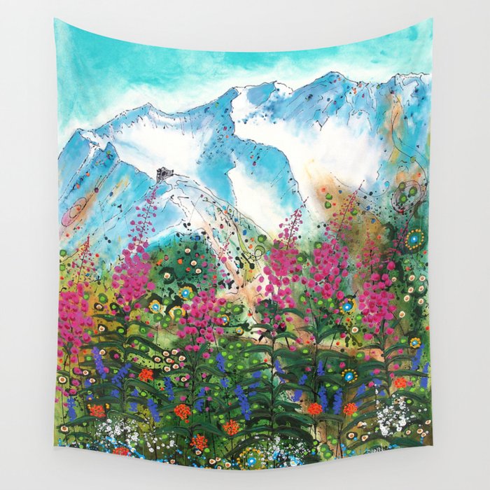 Alyeska Best of Both Wildflower Winter Wall Tapestry