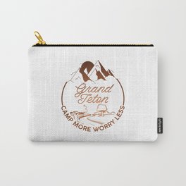 Grand Teton family camping trip gift. Perfect present for mother dad friend him or her  Carry-All Pouch