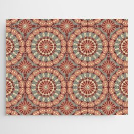 Vintage seamless pattern. Colorful ethnic ornament. Arabesque style Jigsaw Puzzle