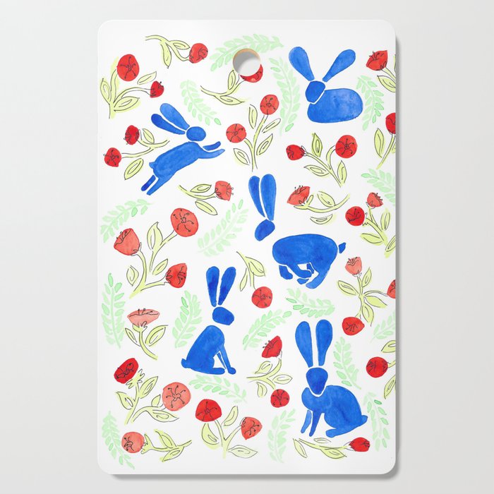 Bunnies in the Poppies Cutting Board