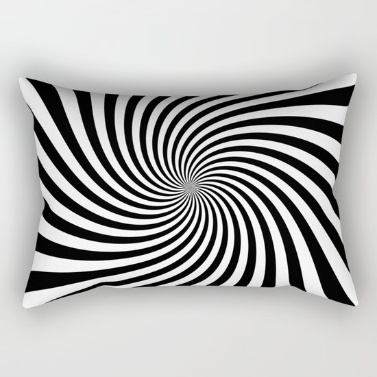 Swirl (Black/White) Rectangular Pillow