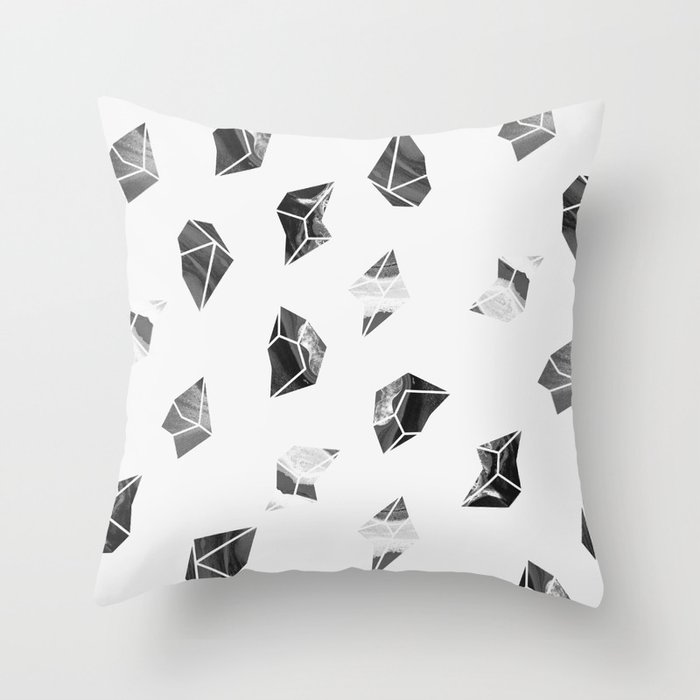 Marble Fragments Throw Pillow