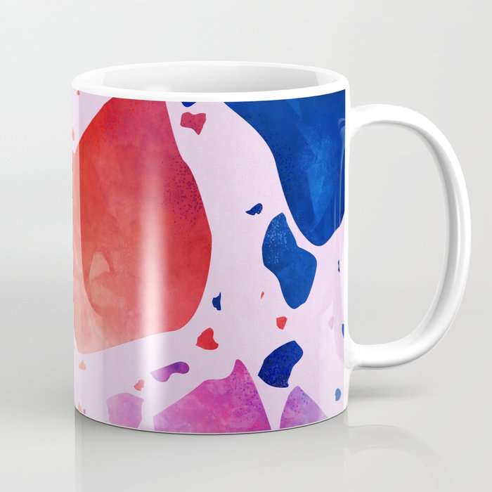Terrazzo diamond purple pink orange blue Coffee Mug