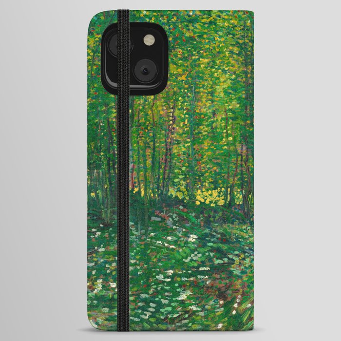 Trees and Undergrowth, 1887 by Vincent van Gogh iPhone Wallet Case