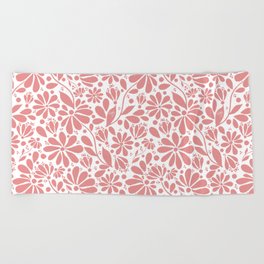 Funky Florals - Matte Pink Beach Towel