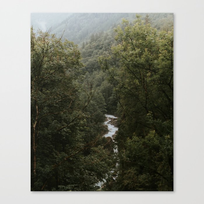 Forest Valley River Landscape Photography Canvas Print By Regnumsaturni