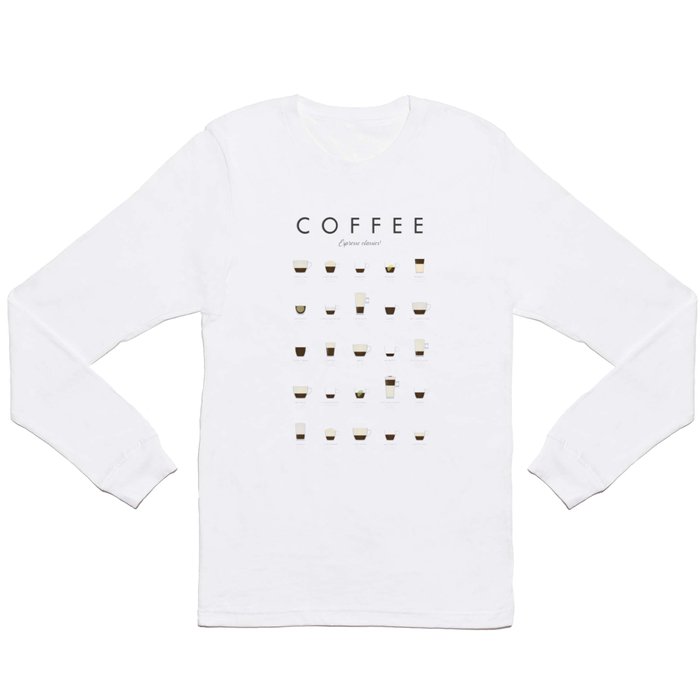Espresso Coffe Classics Recipes Long Sleeve T Shirt