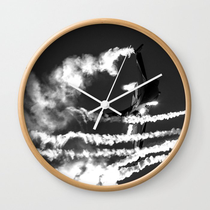 Belgian F16 and Flares Wall Clock