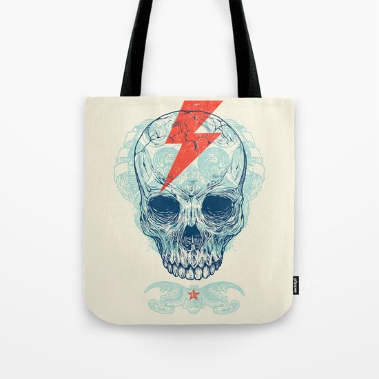 Skull Bolt Tote Bag