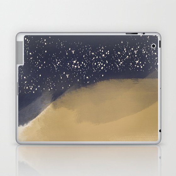 Golden speckles large abstract Laptop & iPad Skin