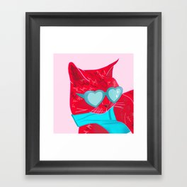 The dreaming cat Framed Art Print