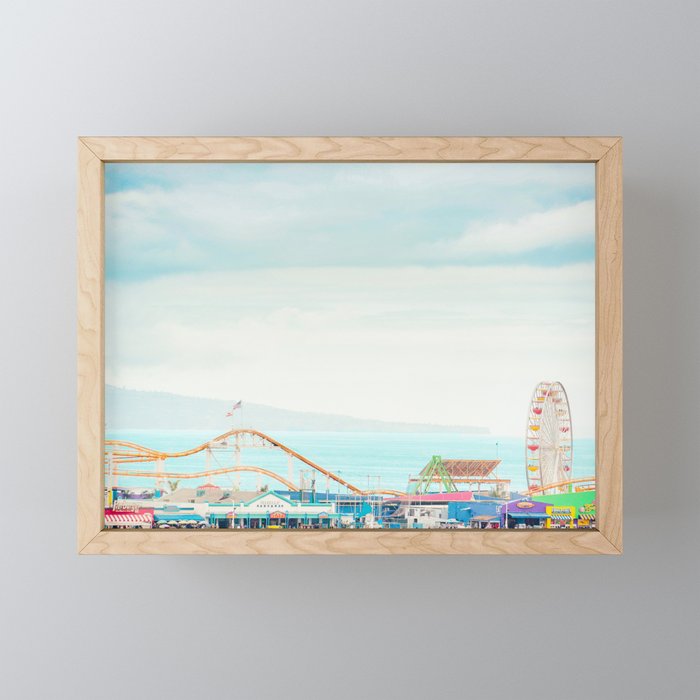 Santa Monica Pier Framed Mini Art Print