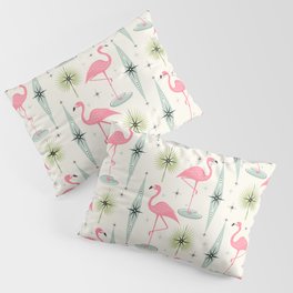 Atomic Flamingo Oasis - Larger Scale ©studioxtine Pillow Sham