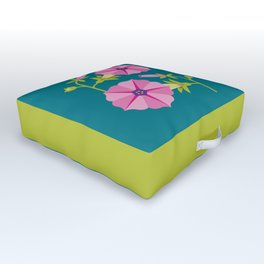 Petunia Outdoor Floor Cushion | Modernbotanical, Nature, Flowerprint, Flowerpattern, Magenta, Petunia, Graphicdesign, Floralmask, Flowerposter, Pinkandblue 