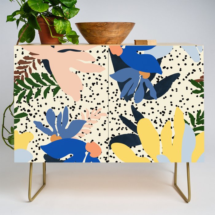 New abstract floral design Credenza