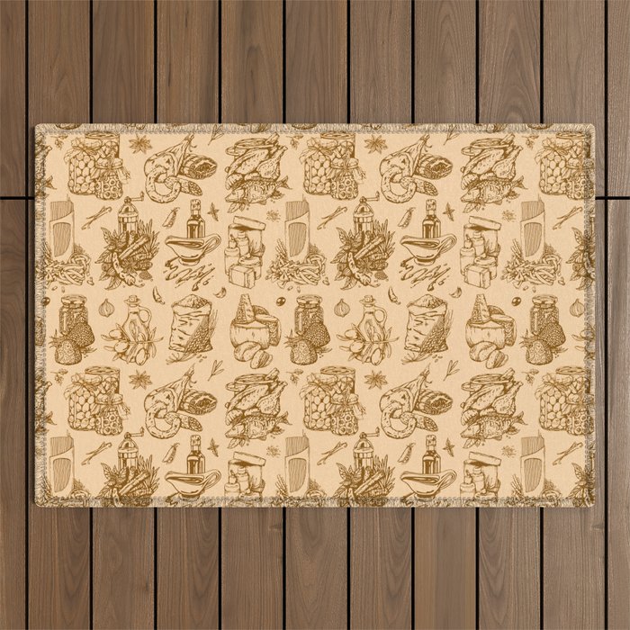 Food pattern Outdoor Rug