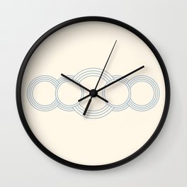 Anima - Blue Geometric Circle Art Design  Wall Clock