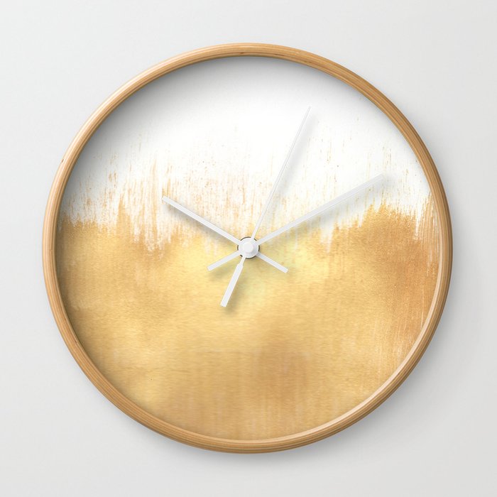 Brushed Gold Wall Clock