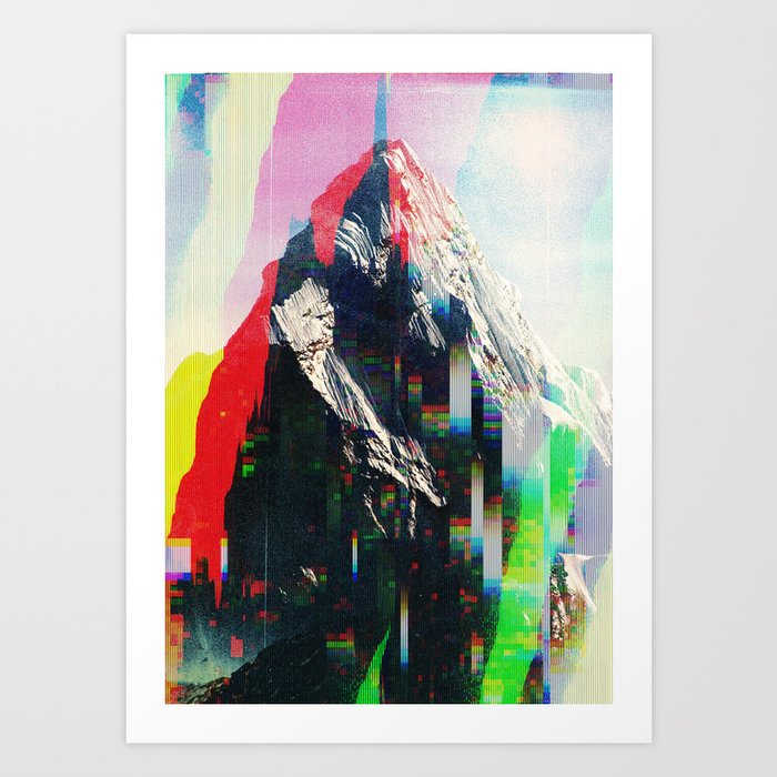 Discover the motif MOUNTAIN GLITCH I by Andreas Lie as a print at TOPPOSTER