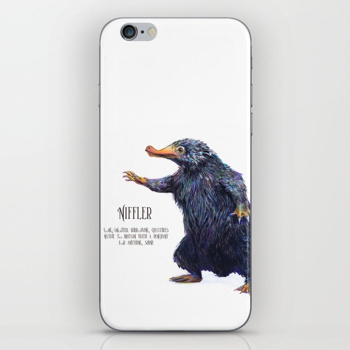 Niffler art Fantastic Beasts iPhone Skin
