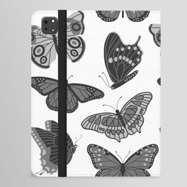 Texas Butterflies – Black and White Pattern iPad Folio Case