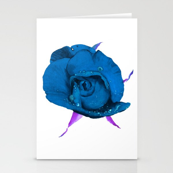 Deep blue rose Stationery Cards