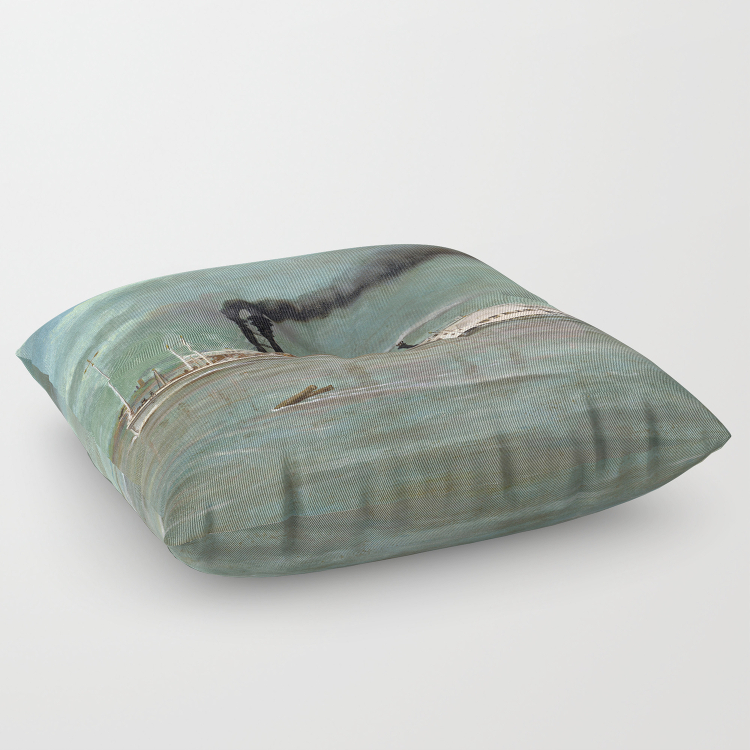 Steamboat Robert E Lee Painting Floor Pillow By Warishellstore