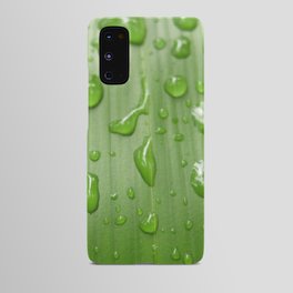 Water Drops on a Bamboo Leaf Android Case